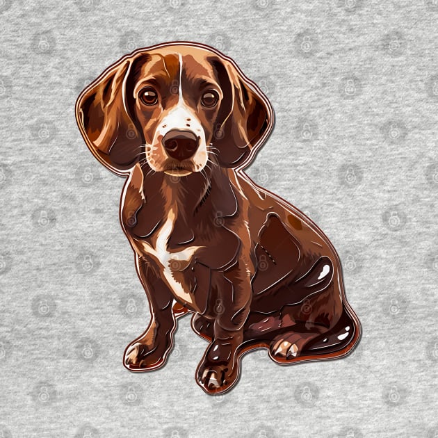 Valentine Beagle Shaped Chocolate by Chromatic Fusion Studio